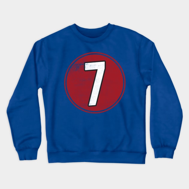 Number Seven 7 Crewneck Sweatshirt by cowyark rubbark